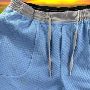 Born Primitive Seersucker‎ Shorts Men 3XL Blue Drawstring Preppy Lounge Gym Soft